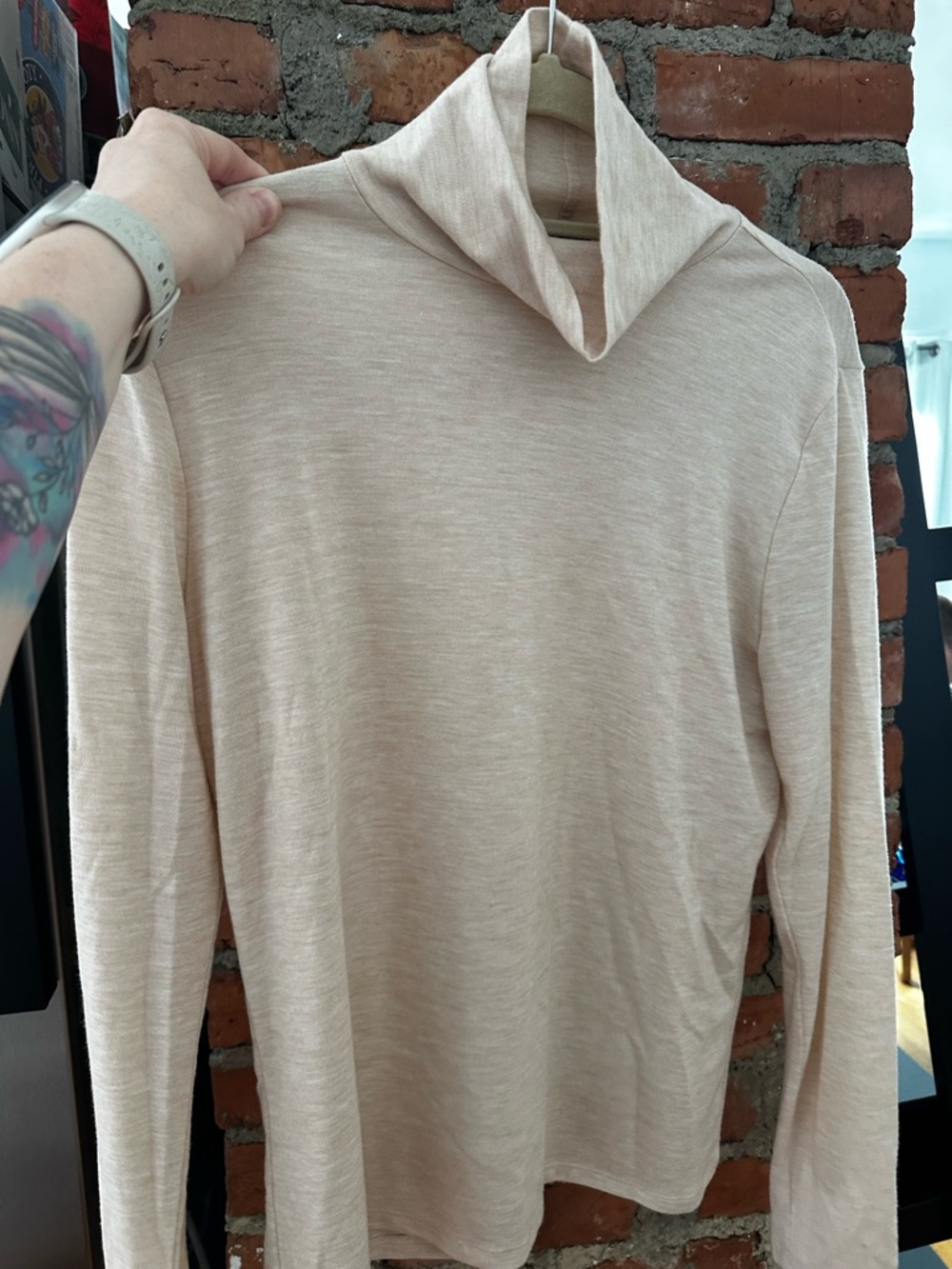 Ann Taylor Lightweight Turtleneck - Beige